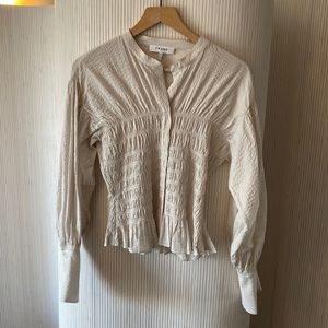 FRAME Light Textured Cotton Top